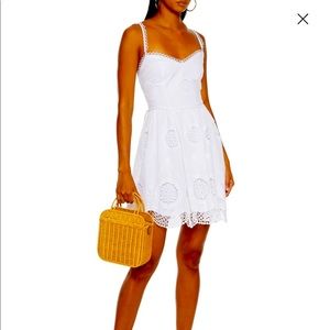 NEW CHARO RUIZ IBIZA
Crocheted lace-trimmed cotton-blend voile mini dress